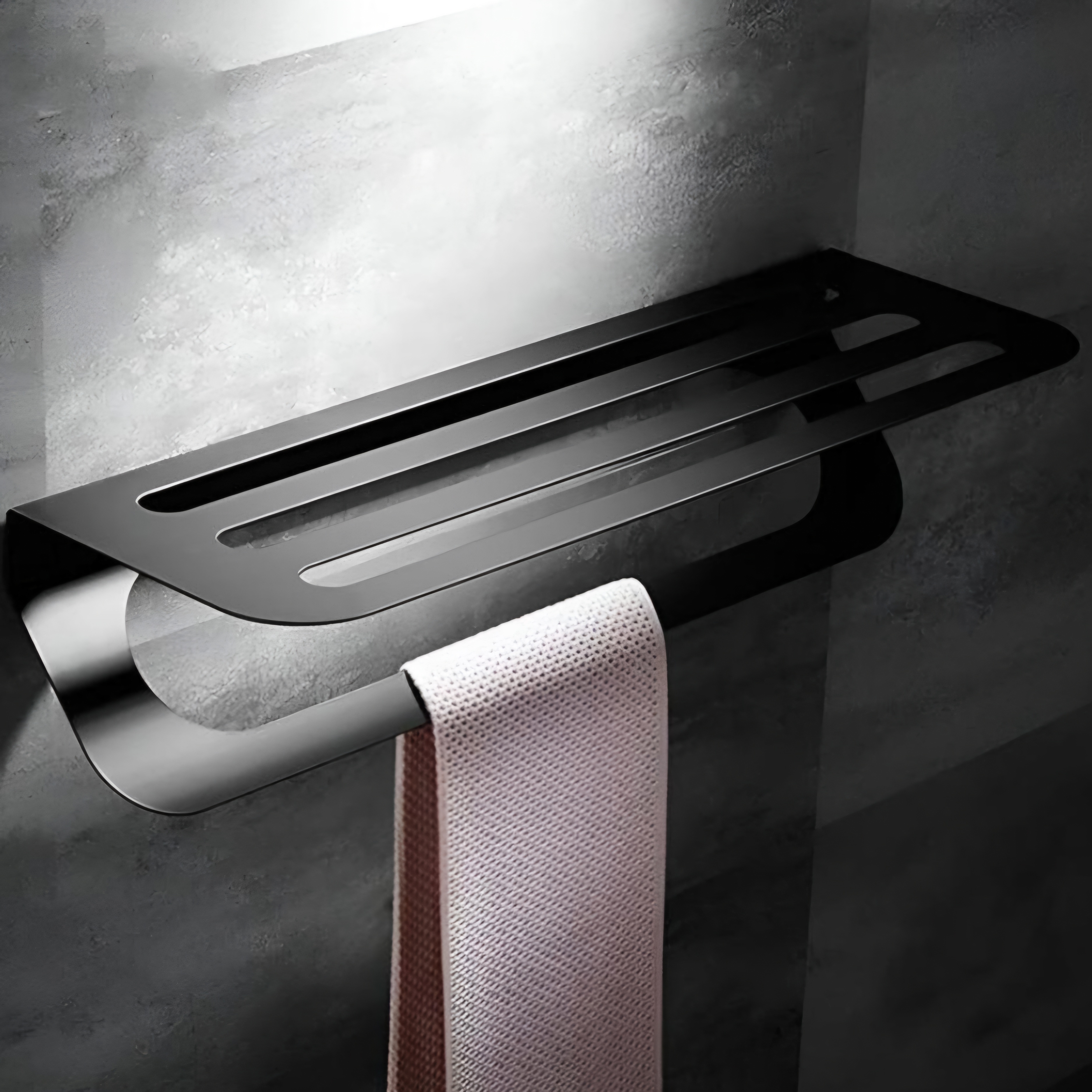 شلف جا حوله ای دیواری حمام آشپزخانه سرویس بهداشتی آتاژور فلزی