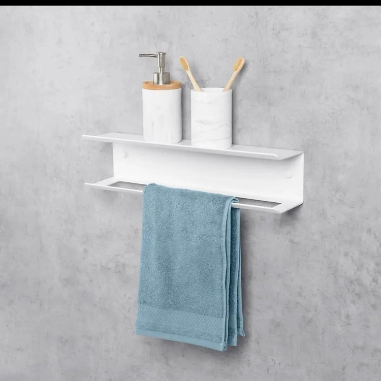 شلف جای حوله و آتاژور دیواری حمام و سرویس بهداشتی فلزی