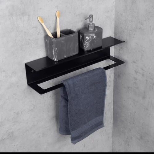 شلف جای حوله و آتاژور دیواری حمام و سرویس بهداشتی فلزی