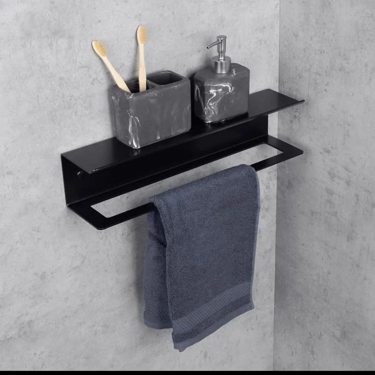 شلف جای حوله و آتاژور دیواری حمام و سرویس بهداشتی فلزی