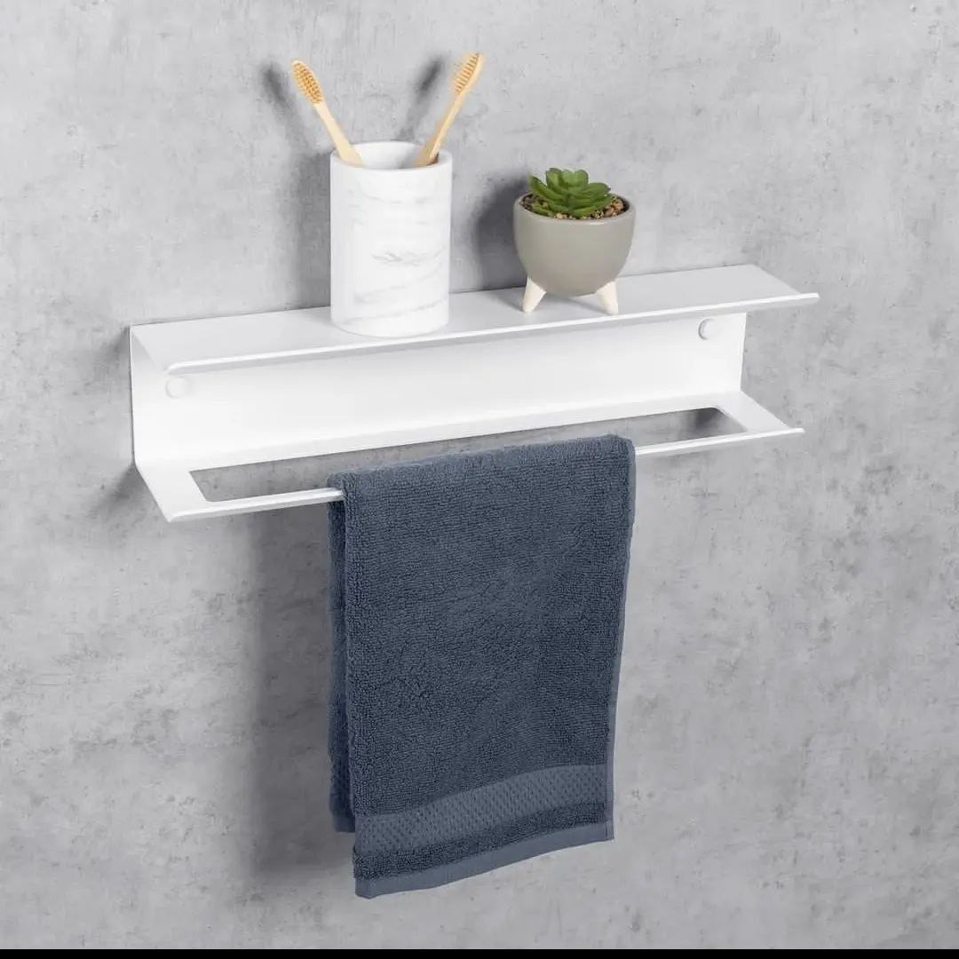 شلف جای حوله و آتاژور دیواری حمام و سرویس بهداشتی فلزی